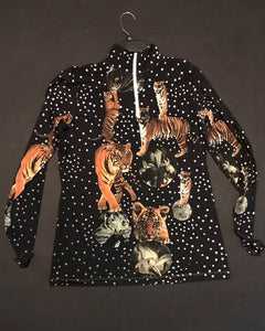 Zipper Top, "Tigers Among the Stars" (Large)