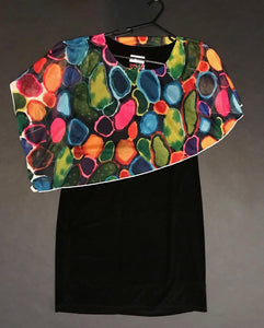 Sleeveless Scarf Dresses,"Colorful Cells"(Large)