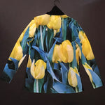 Load image into Gallery viewer, Cardigan,&quot;Yellow Tulips&quot;(Large)
