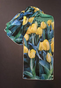 Scarf, "Yellow Tulips"