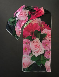 Scarf, "Pink Bouquet"