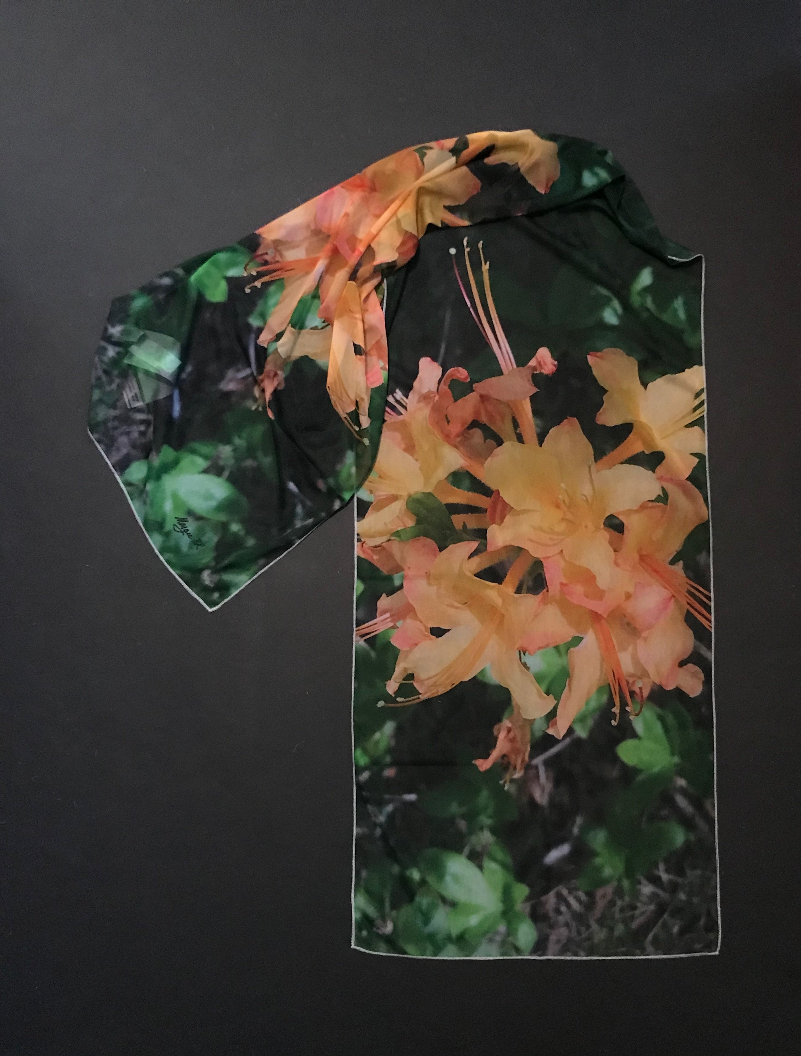 Scarf, "Wild Azaleas"