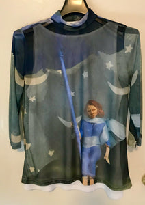 Two Piece Top, "A Lady on a Dolphin" (Large)