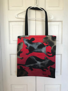 Tote Bag "Rats on a Red Ground"