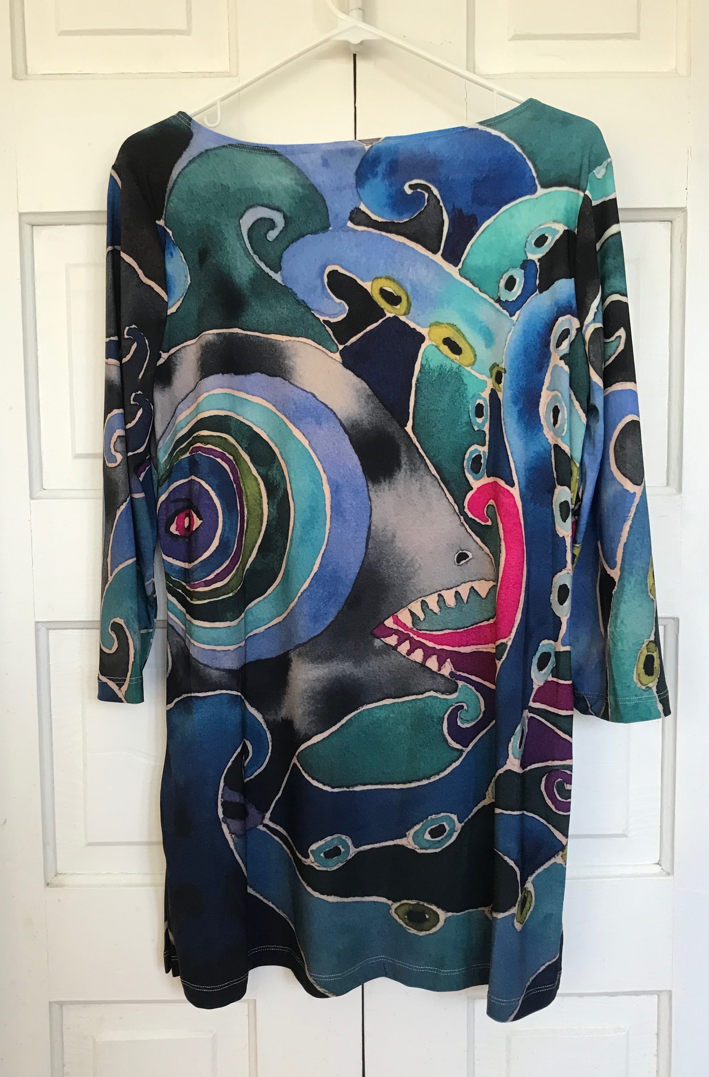 Bell Sleeve Dress,"Hurricane Irma" (Large)