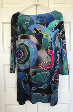 Load image into Gallery viewer, Bell Sleeve Dress,&quot;Hurricane Irma&quot; (Large)
