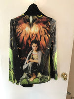 Load image into Gallery viewer, Cardigan,&quot;Girl with Owl&quot;(Medium)
