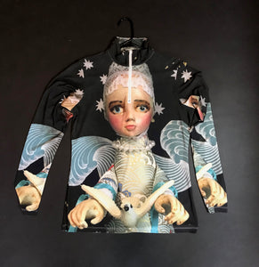 Zipper Top, "Girl Holding a Dove" (Large)