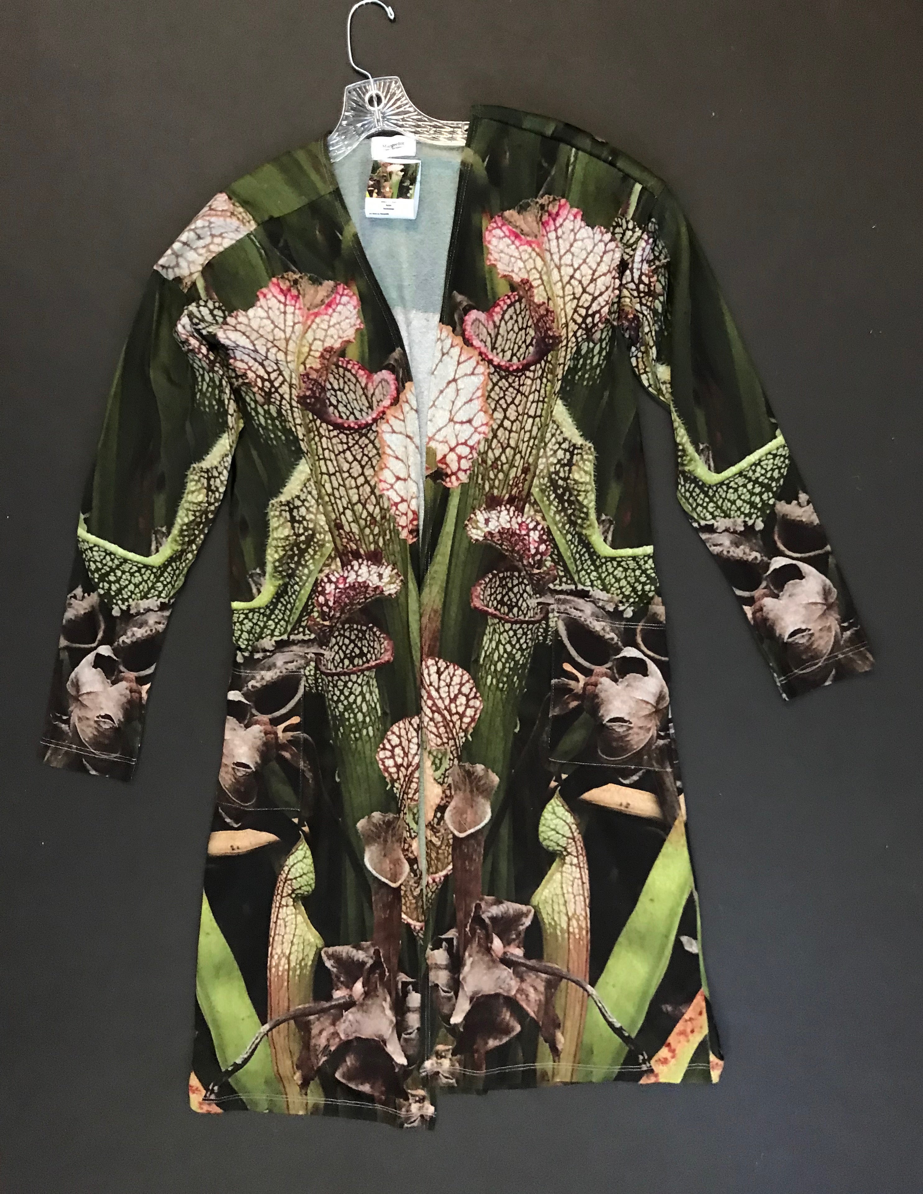 Duster Cardigan, "Pitcher Plants" (Large)