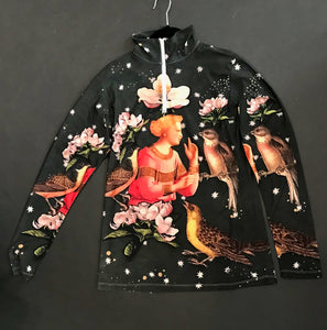 Zipper Top,"Angel with Birds" (Large)