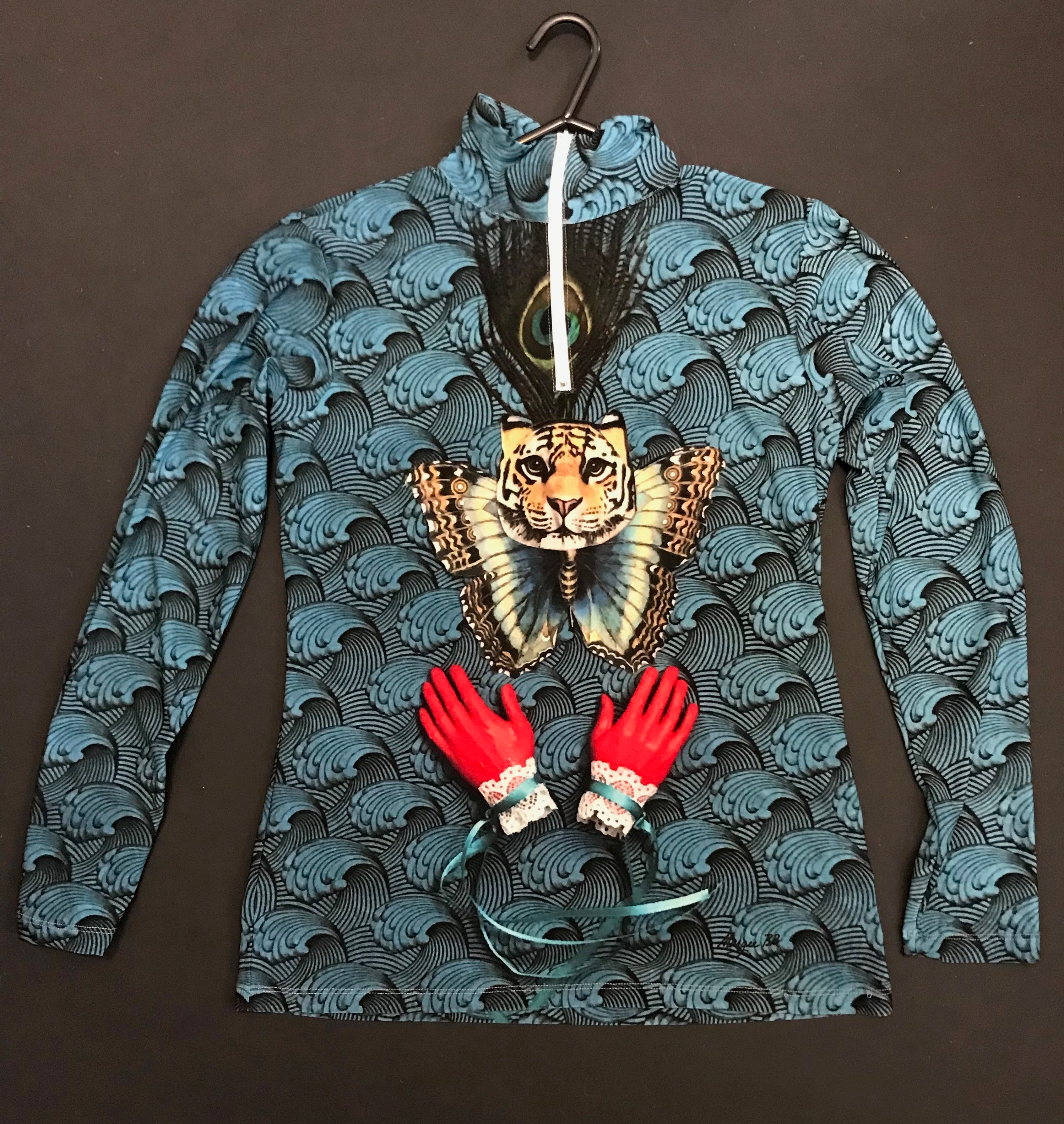 Zipper Top,"Peacock Tiger" (Large)