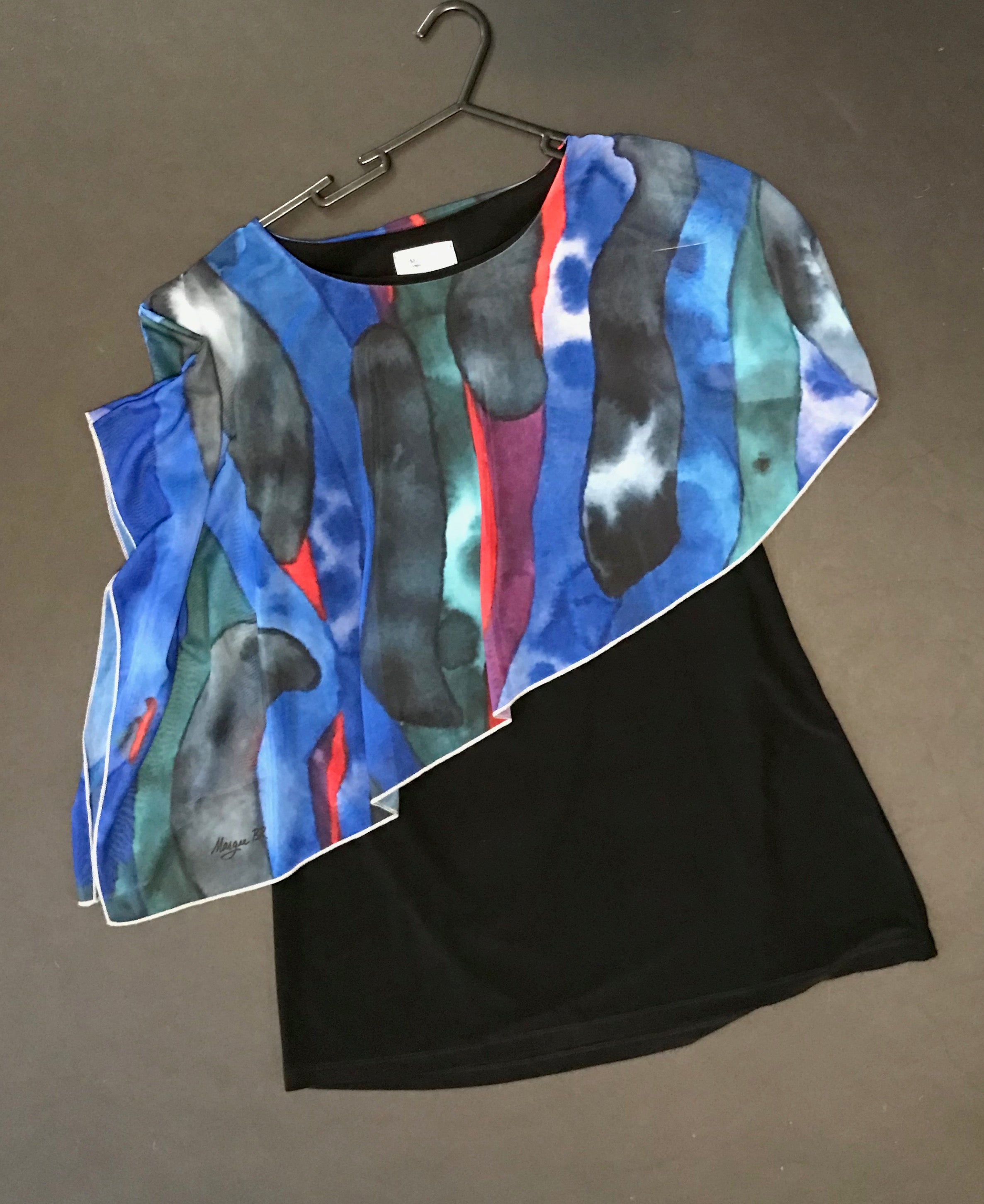 Cape Tunic Top,"Colorful Currents" (Large)