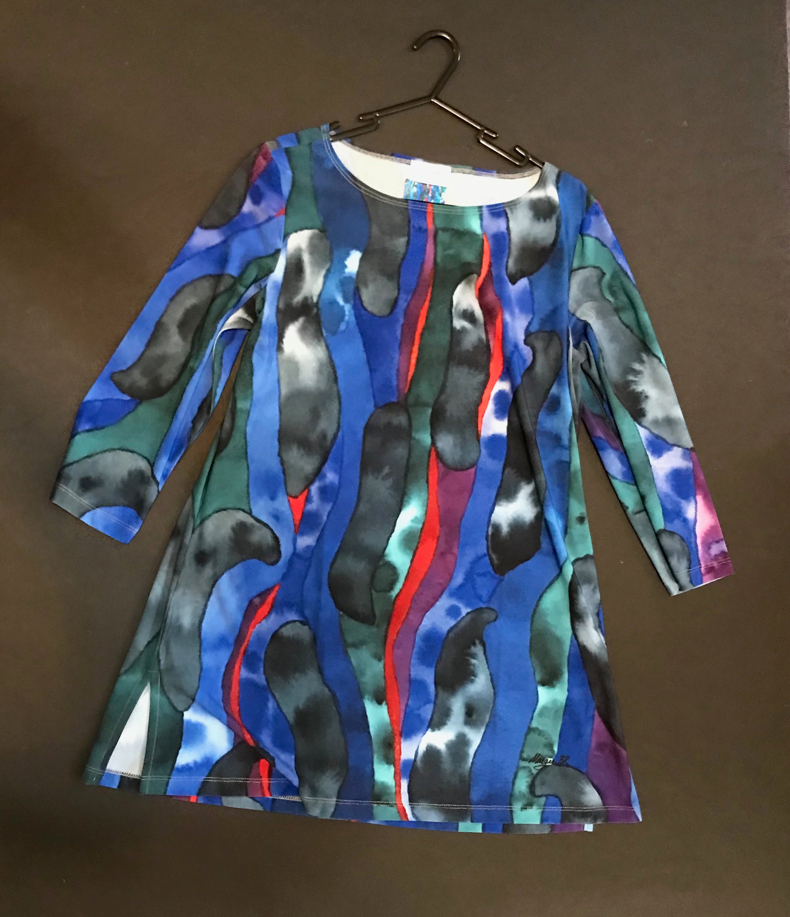 Tunic,"Colorful Currents" (Large)