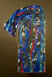 Scarf, "Colorful Currents"