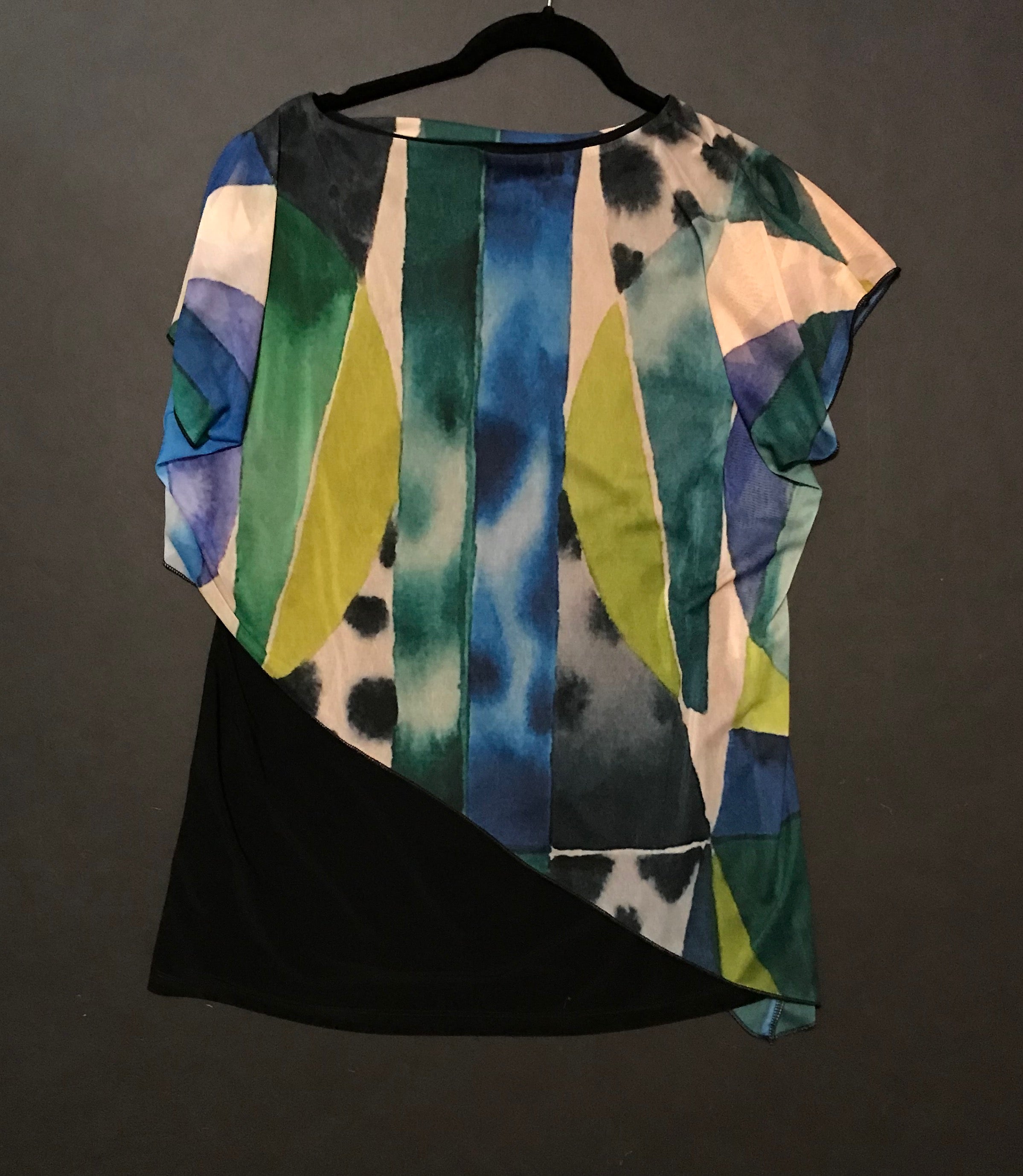 Cape Tunic Top,"Negative Space"(Large)